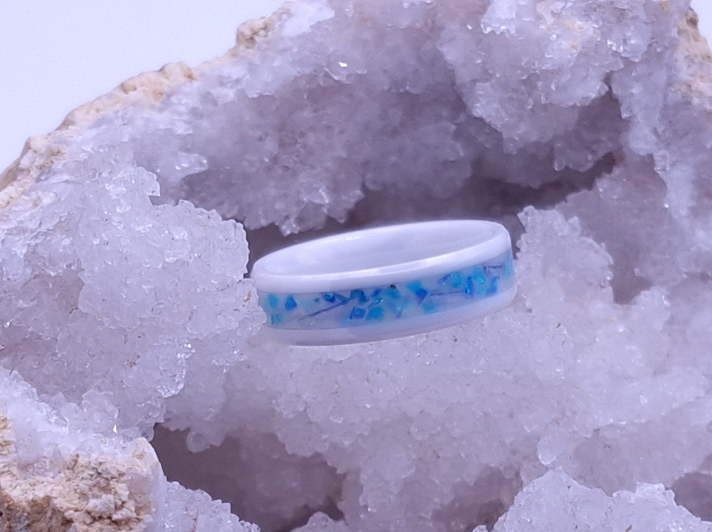 Neon Blue - White Ceramic