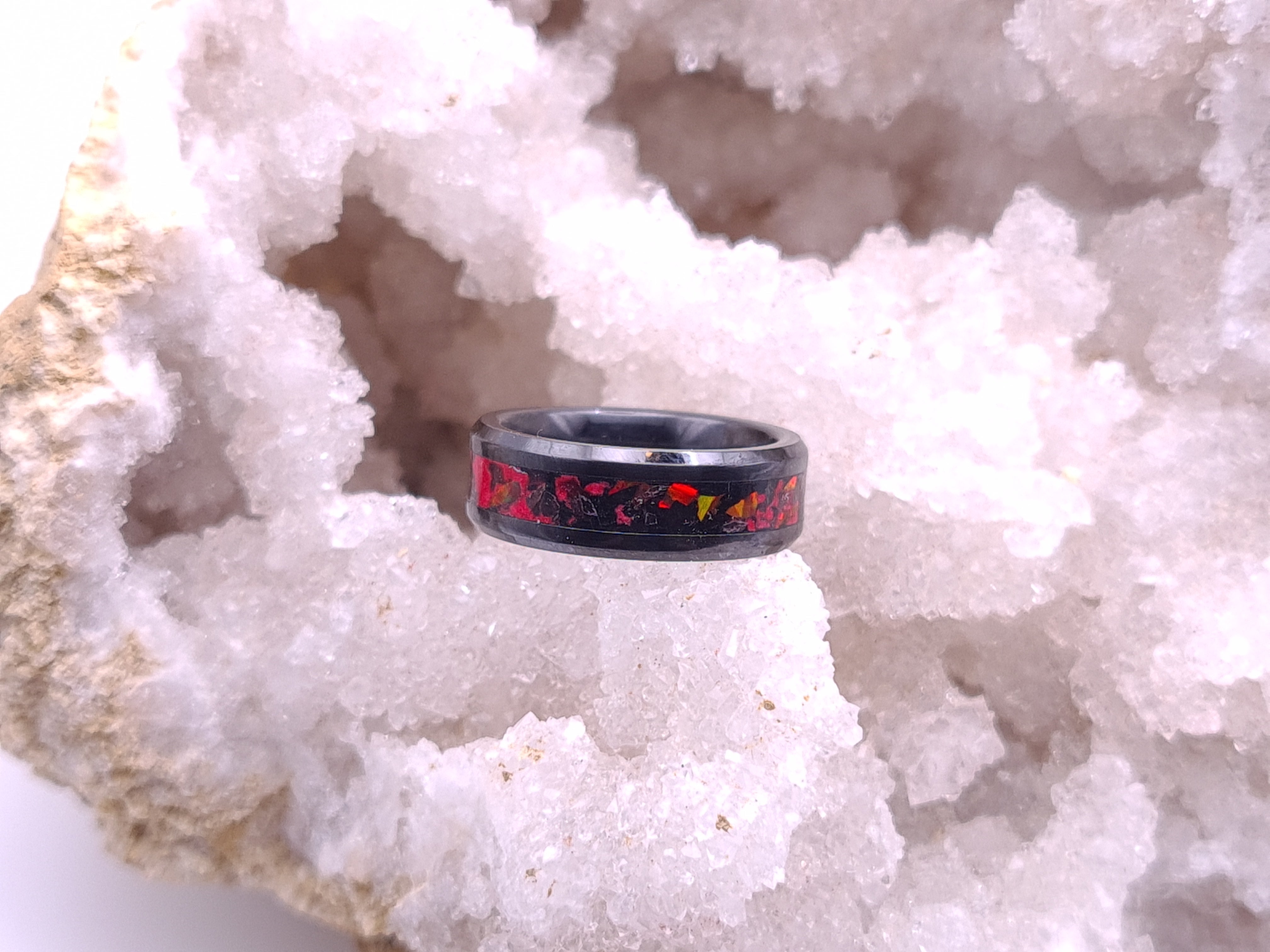 Fire obsidian online ring